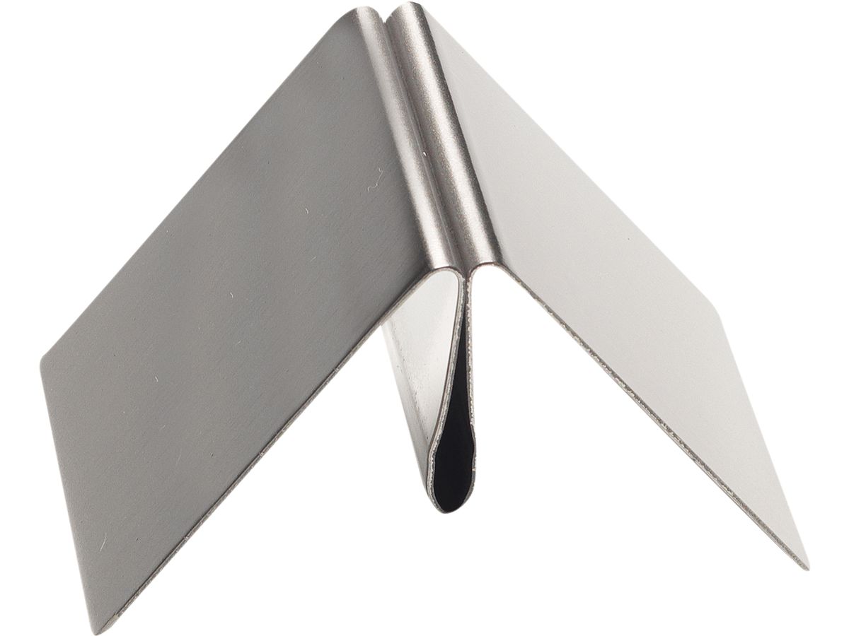 DEFLECTO Kartenhalter Stahl 50x50mm 794161 silber PMMA (0079916021737)