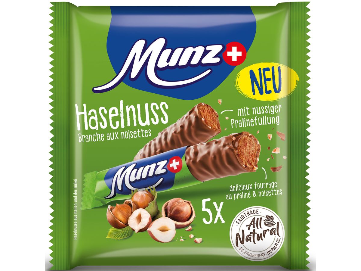 MUNZ Schokoladenriegel 00891 Haselnuss 5x23g (7613900008910)