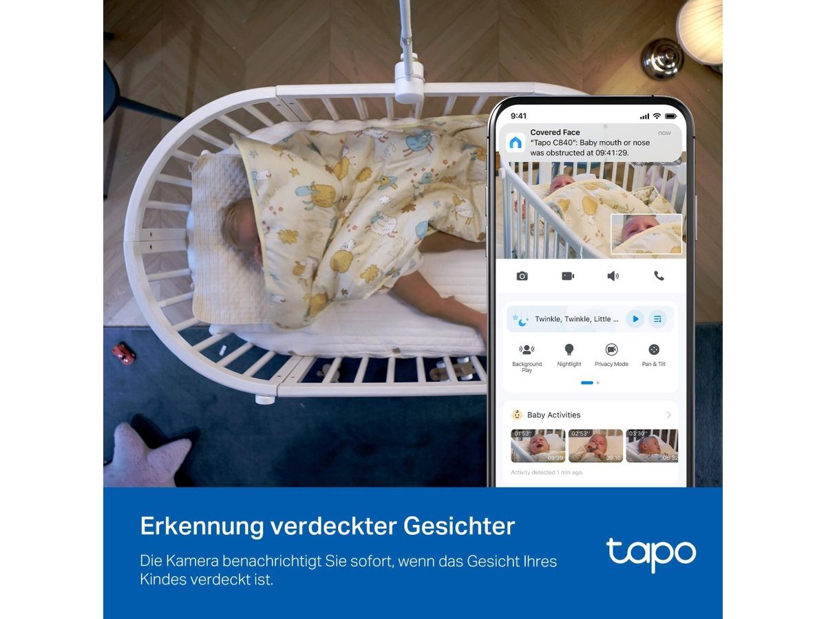TP-LINK Dual-Lens Smart Baby Camera Tapo C840 Pan/Tilt (8885021371405)