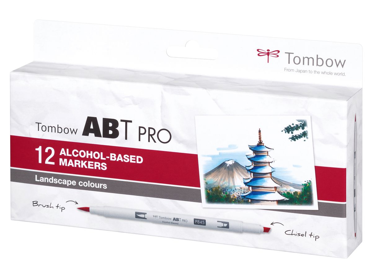 TOMBOW Dual Brush Pen ABT PRO ABTP-12P-4 Landscape Colours 12 pezzi (4003198150089)