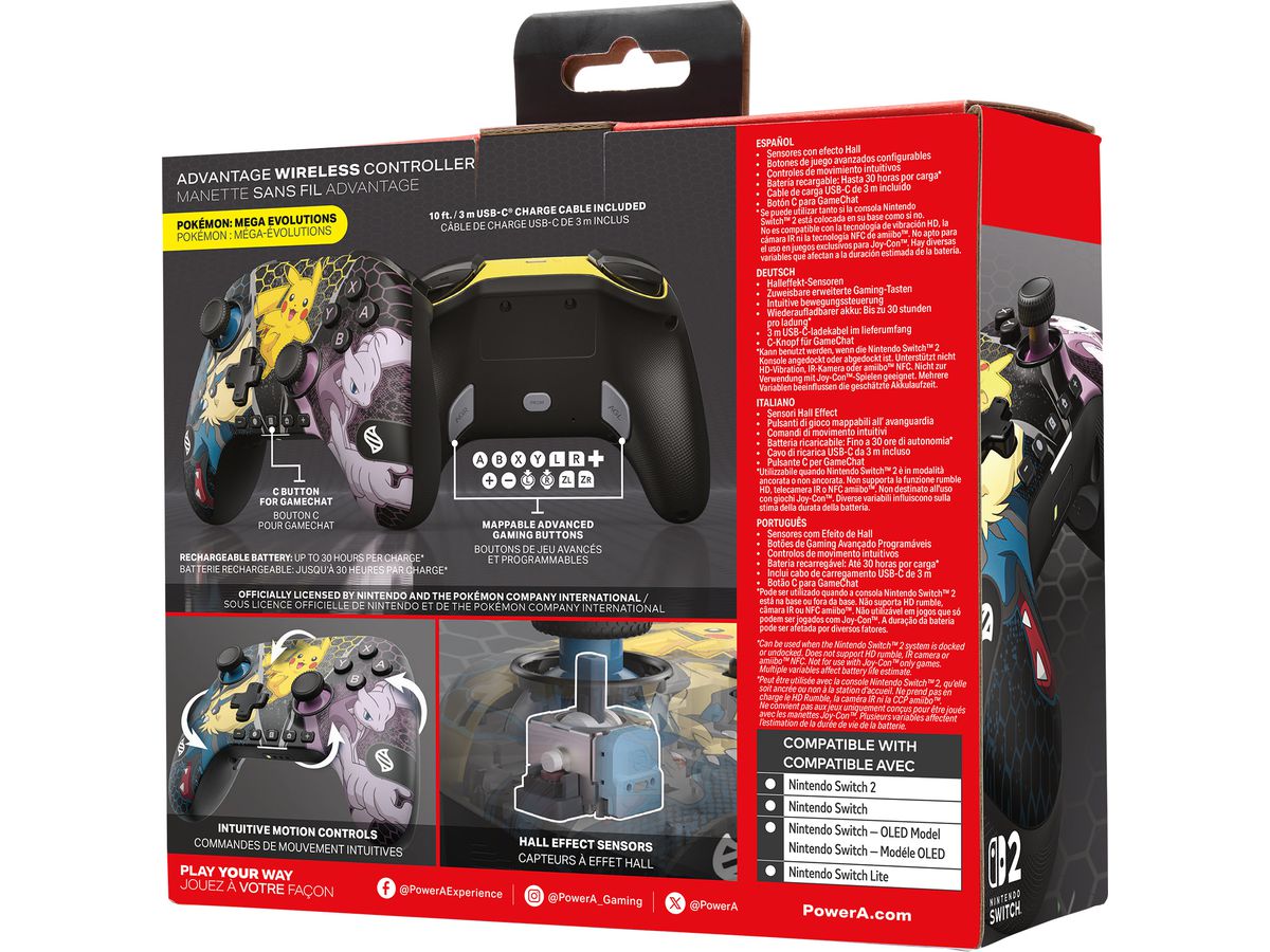 POWER A Advantage Wireless Ctrl. NSGP0549 NSW2, Pokemon Mega Evolutions (0617885159817)