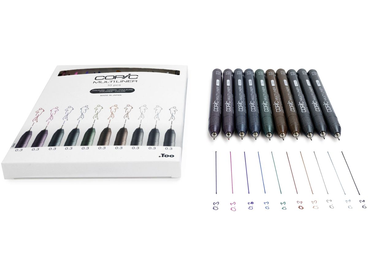 COPIC Multiliner 0.3mm 22075620 Color Set, 10 Stück (4013695264912)