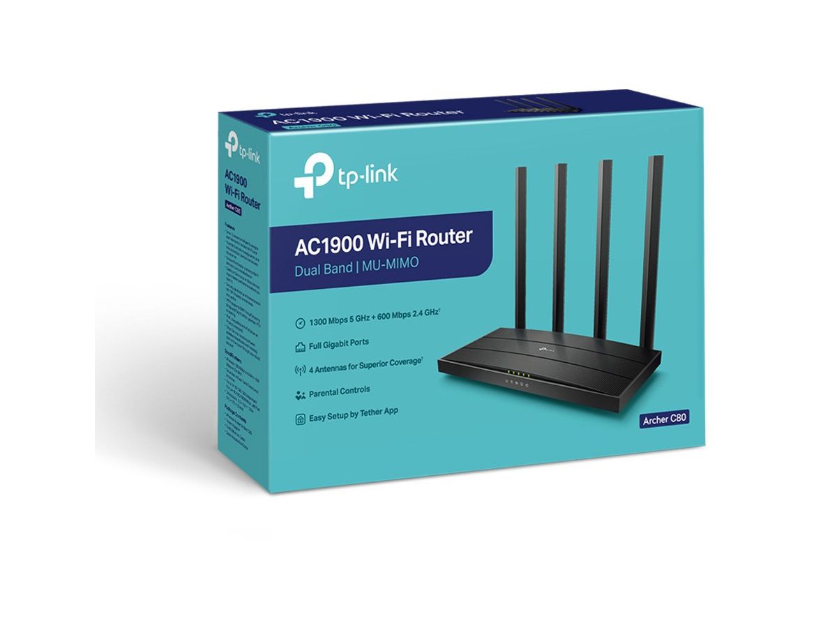 TP-LINK AC1900 Dual-Band Wi-Fi Router Archer C80 (6935364088873)