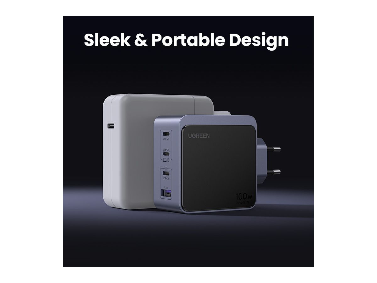 UGREEN USB-C Wallcharger Nexode S 35043 100W,4-Port,GaN,FastCharg. (6941876230433)