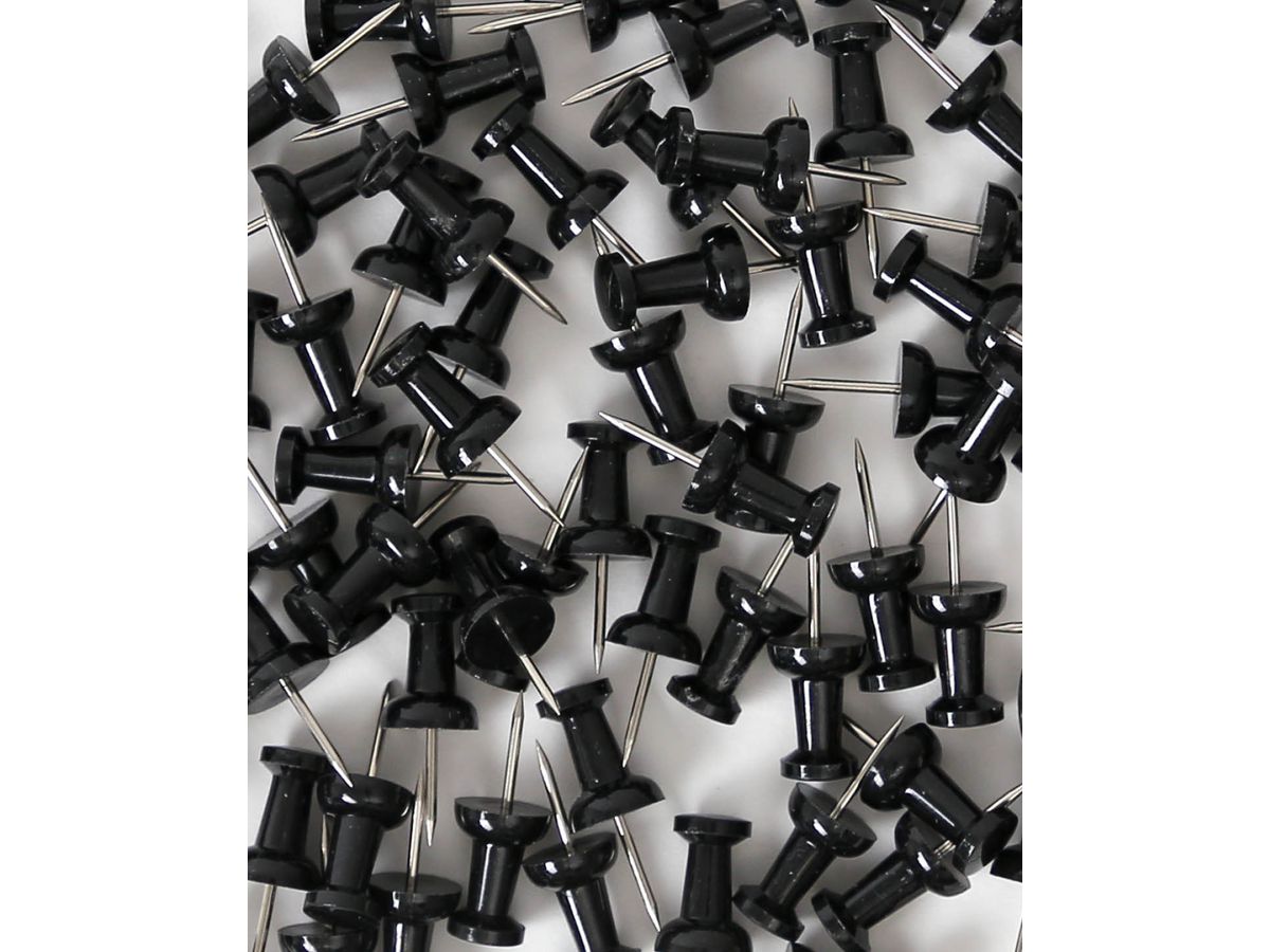 I AM CREATIVE Push Pins Let`s Organize 4035.18 nero, 9x24cm 100 pezzi (7611983211777)