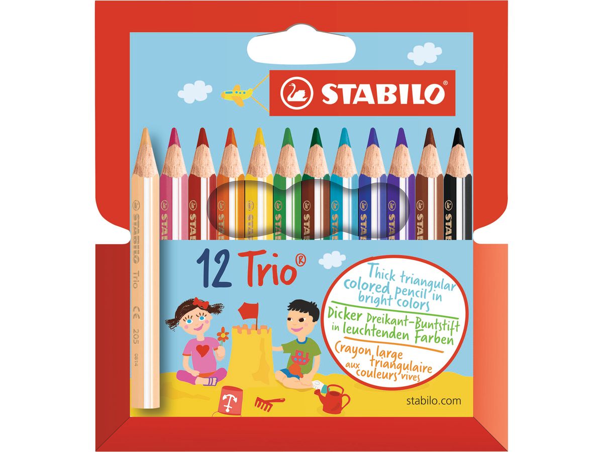 STABILO Farbstifte Trio 205/1201 Etui 12 Stück (3168070205125)