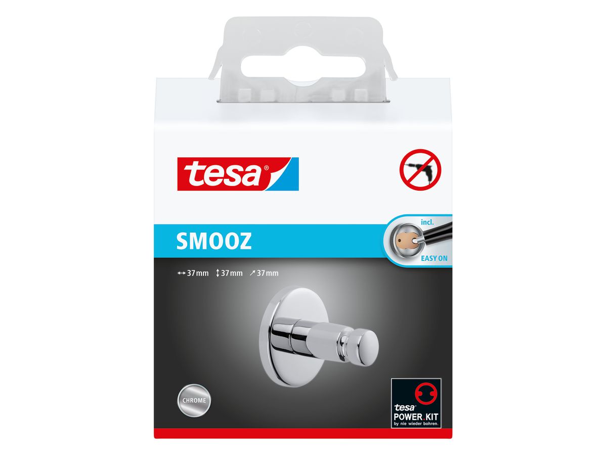 TESA Smooz Handtuchhaken 40318-00000 chrome, selbstklebend (4042448448347)