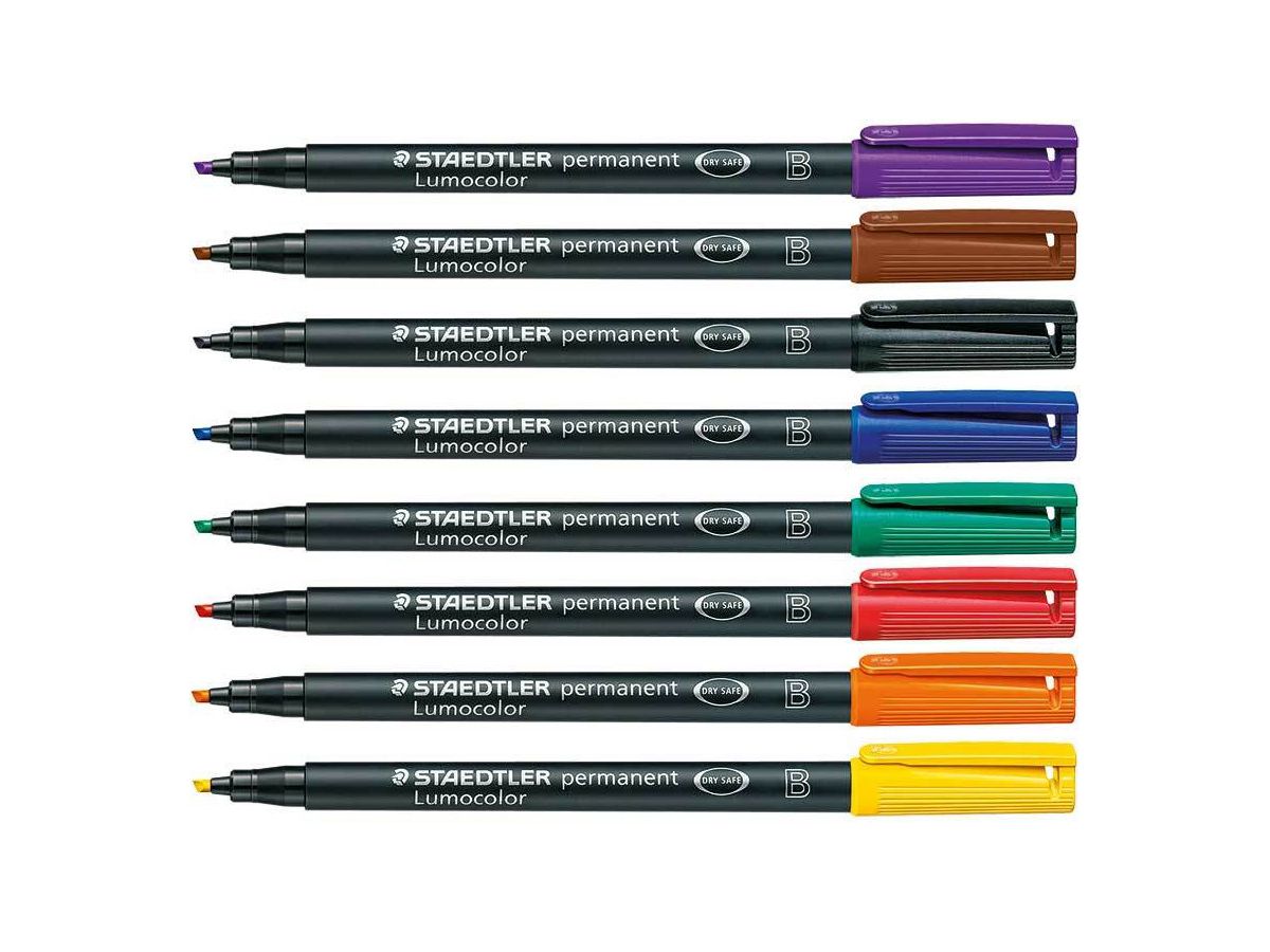 STAEDTLER Lumocolor permanent B 314 WP8 8 Farben ass. (4007817323519)