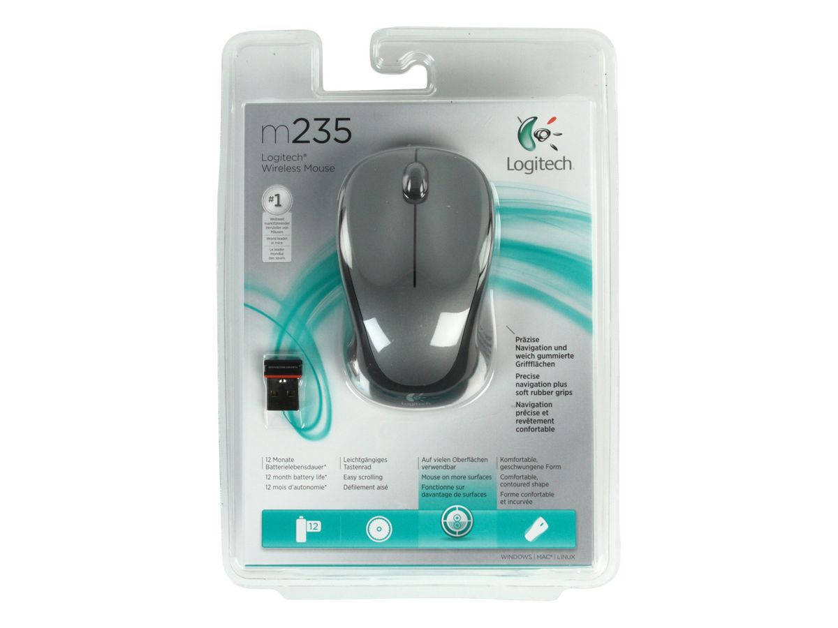 LOGITECH M235 Wireless Mouse 910-002201 black/silver (5099206027169)