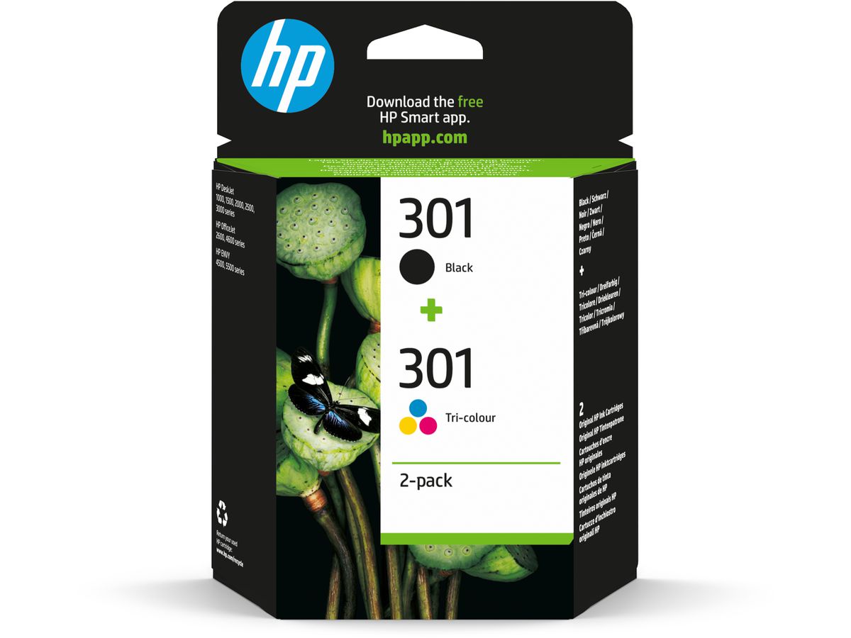 HP Combopack 301 BK/color N9J72AE DeskJet 2050 190/165 Seiten (0889894508898)