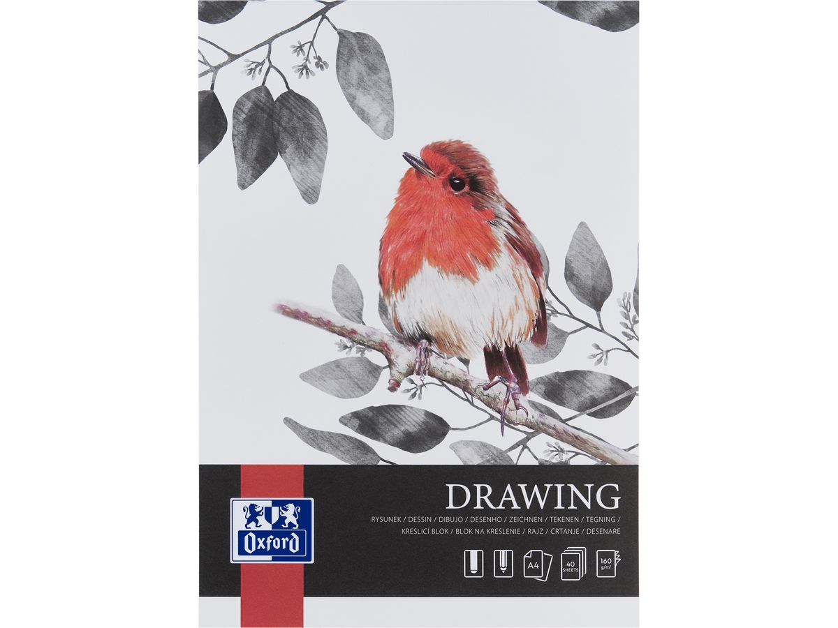 OXFORD Art Zeichnenblock A4 400166107 blanko, 160g 40 Blatt (5904017077701)