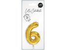 I AM CREATIVE Folienballon Zahl 6 85cm 1000-1051 gold (7611983246779)