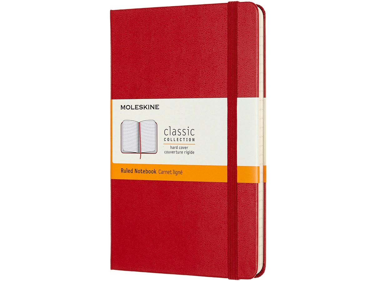 MOLESKINE Carnet Medium HC 18,2x11,8cm 626628 lingé, scarlet, 208 pages (8058647626628)