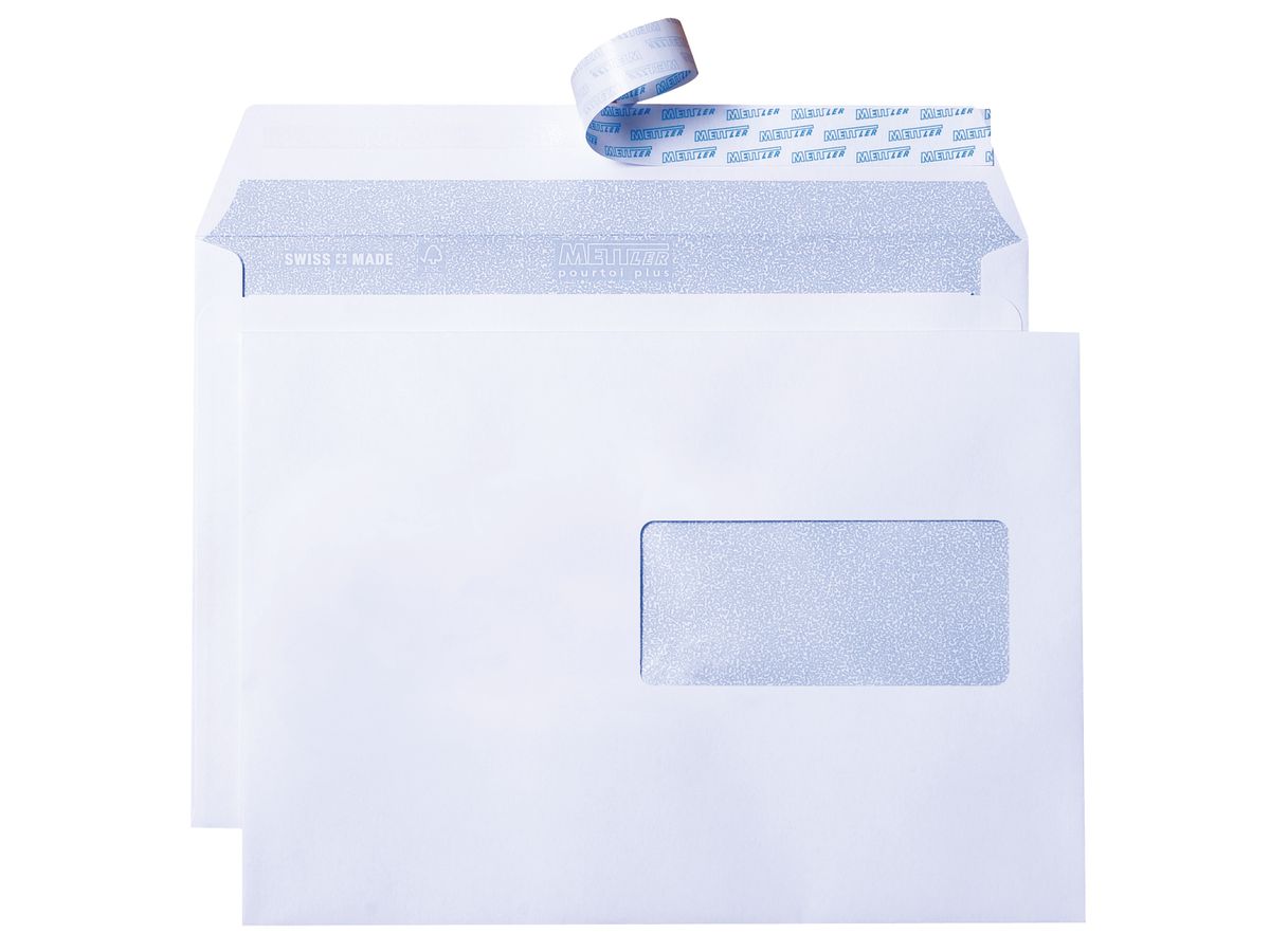 METTLER Couvert Fenster rechts C5 8064 100g,ultraweiss,Kleber 500 St. (7640126062020)