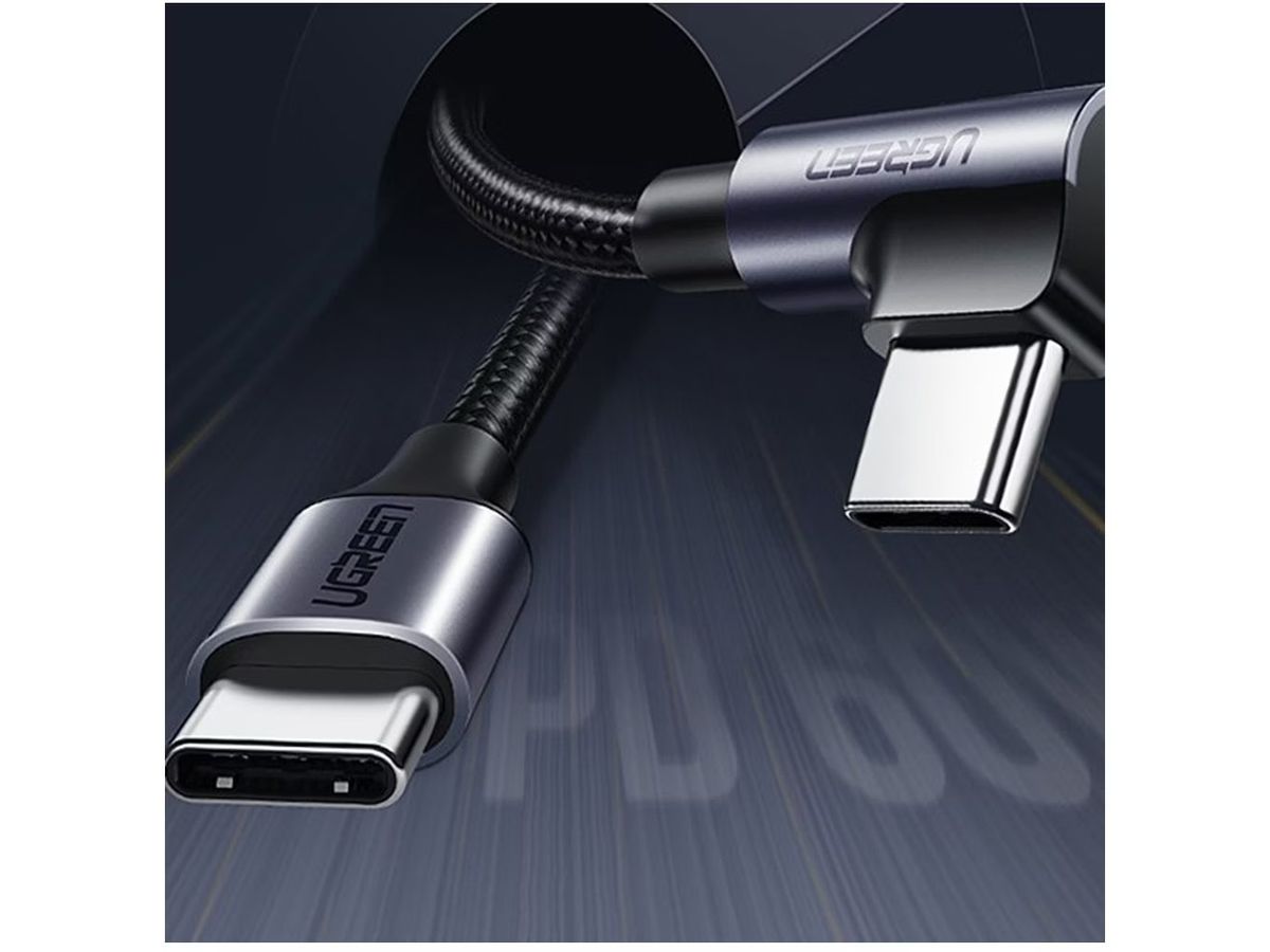 UGREEN Fast Charging Cable 3A Max 2m 50125 USB-C -USB-C,PD,90 Degree (6957303851256)