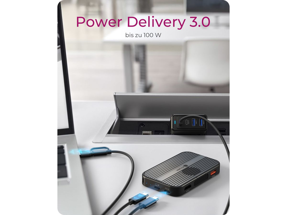 ICY BOX 7-in-1 DockingStation with IB-DK4071M-CU31 magnetic M.2 SSD bay (4250078175186)