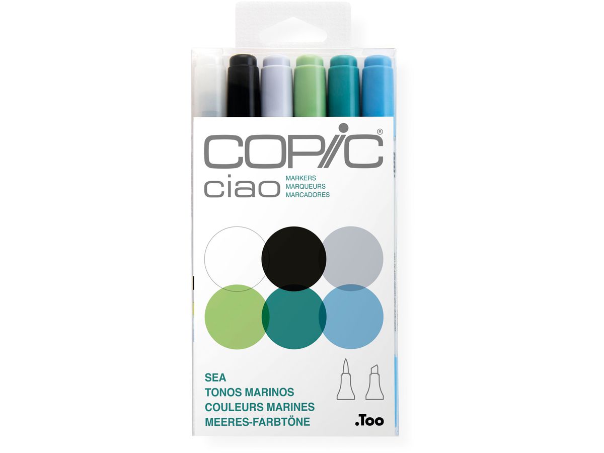 COPIC Marker Ciao 22075669 6er Set Sea (4511338053645)