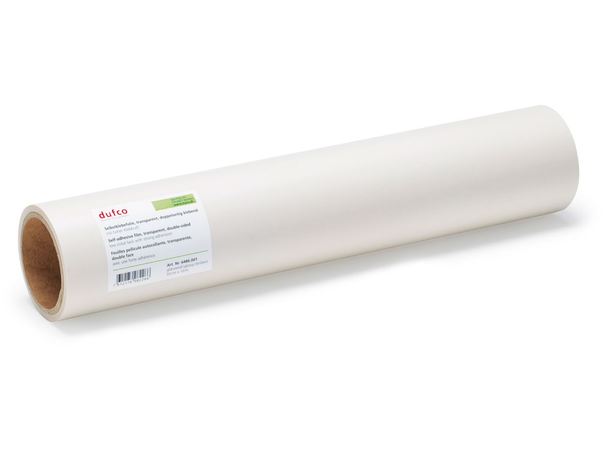 DUFCO Selbstklebefolie 50x1000cm 6486.001 doppelseitig klebend (7612176082266)