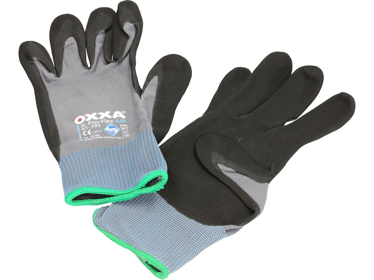OXXA Handschuh X-Pro-Flex Air XXL 51.292.11 Nylon, schwarzer Microschaum (8718249041082)