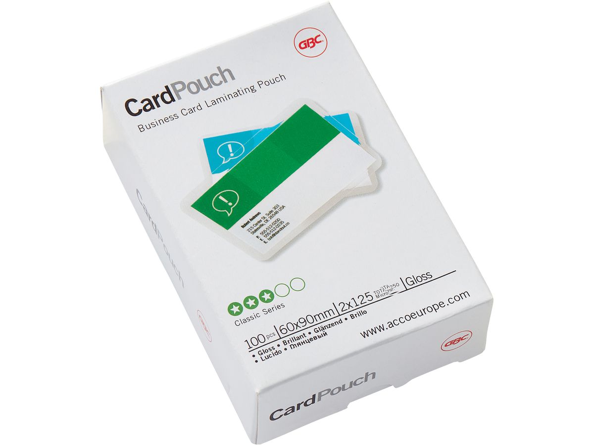 GBC Laminiertasche 60×90mm 3743157 glanz, 125my 100 Stk (0033816033092)