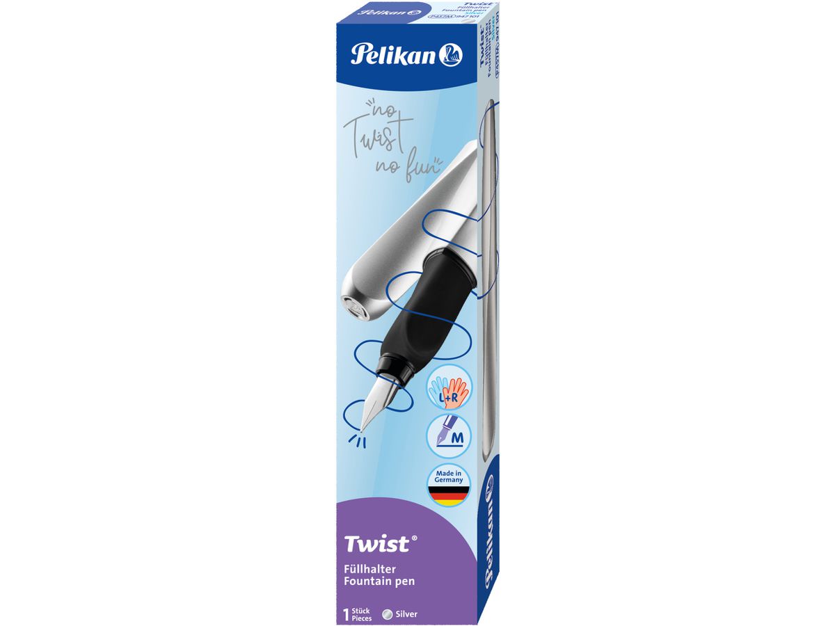 PELIKAN Füllhalter Twist P457 947101 silber (4012700947109)