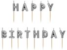 PARTYDECO Candele Happy Birthday SCS-13-018 Argento (5904555032712)