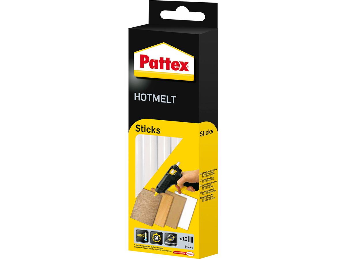 PATTEX Heissklebesticks 10 ST PTK6 transp.,rund, Länge 200 mm (4015000077040)
