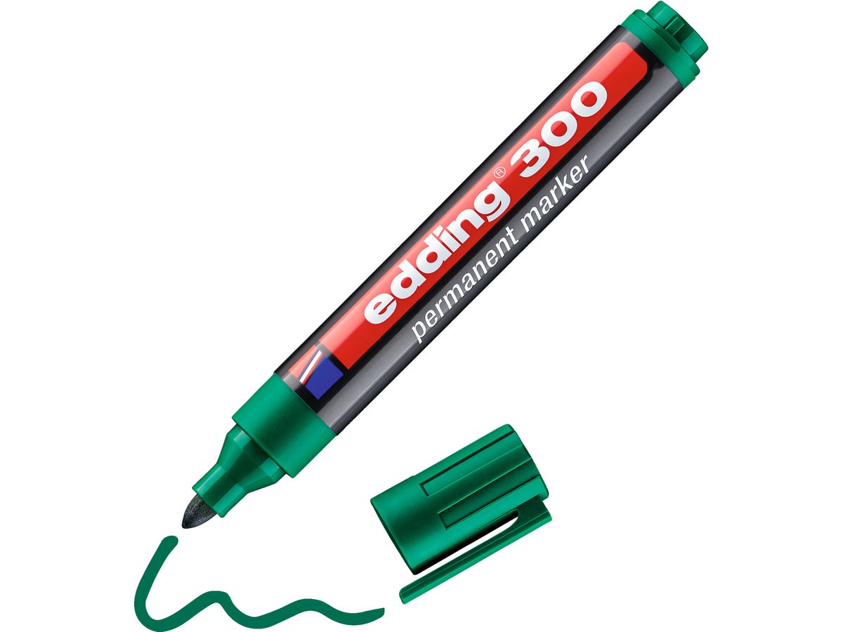 EDDING Permanent Marker 300 1,5-3mm 300-4 vert (4004764390595)