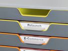 DURABLE Schubladenbox Varicolor 10 761027 grau/bunt 10 Fächer (4005546701615)