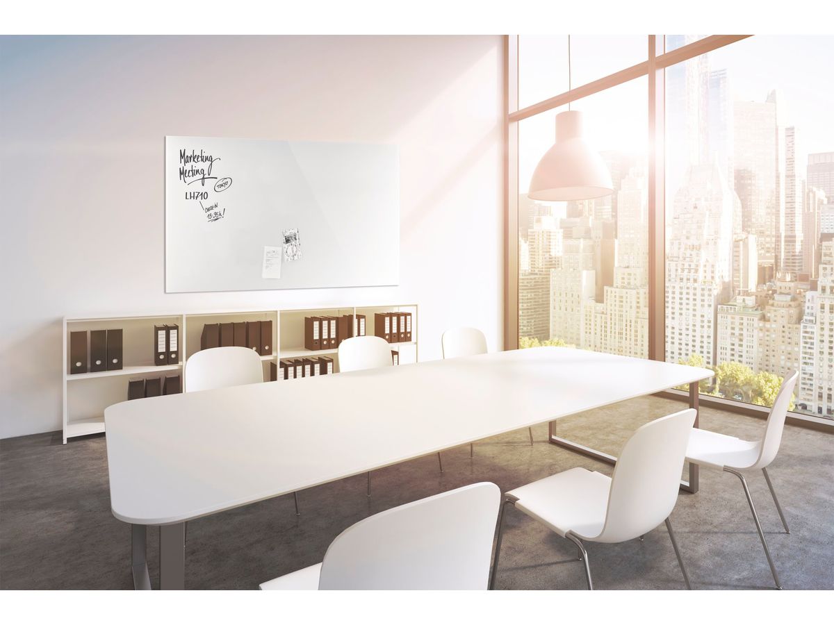 MAGNETOPLAN Design-Glasboard 2000x1000mm 13409000 weiss, magnetisch (4013695057194)