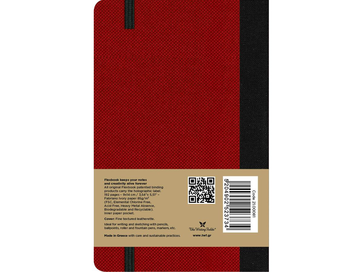 FLEXBOOK Carnet de notes Adventure 21.00081 ligné 9x14cm red (5204902523734)