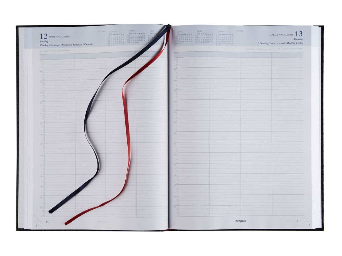 BREPOLS Agenda Bremax 1 Santex 2026 0.001.1345 1J/1P noir 21x29cm (5412303100298)