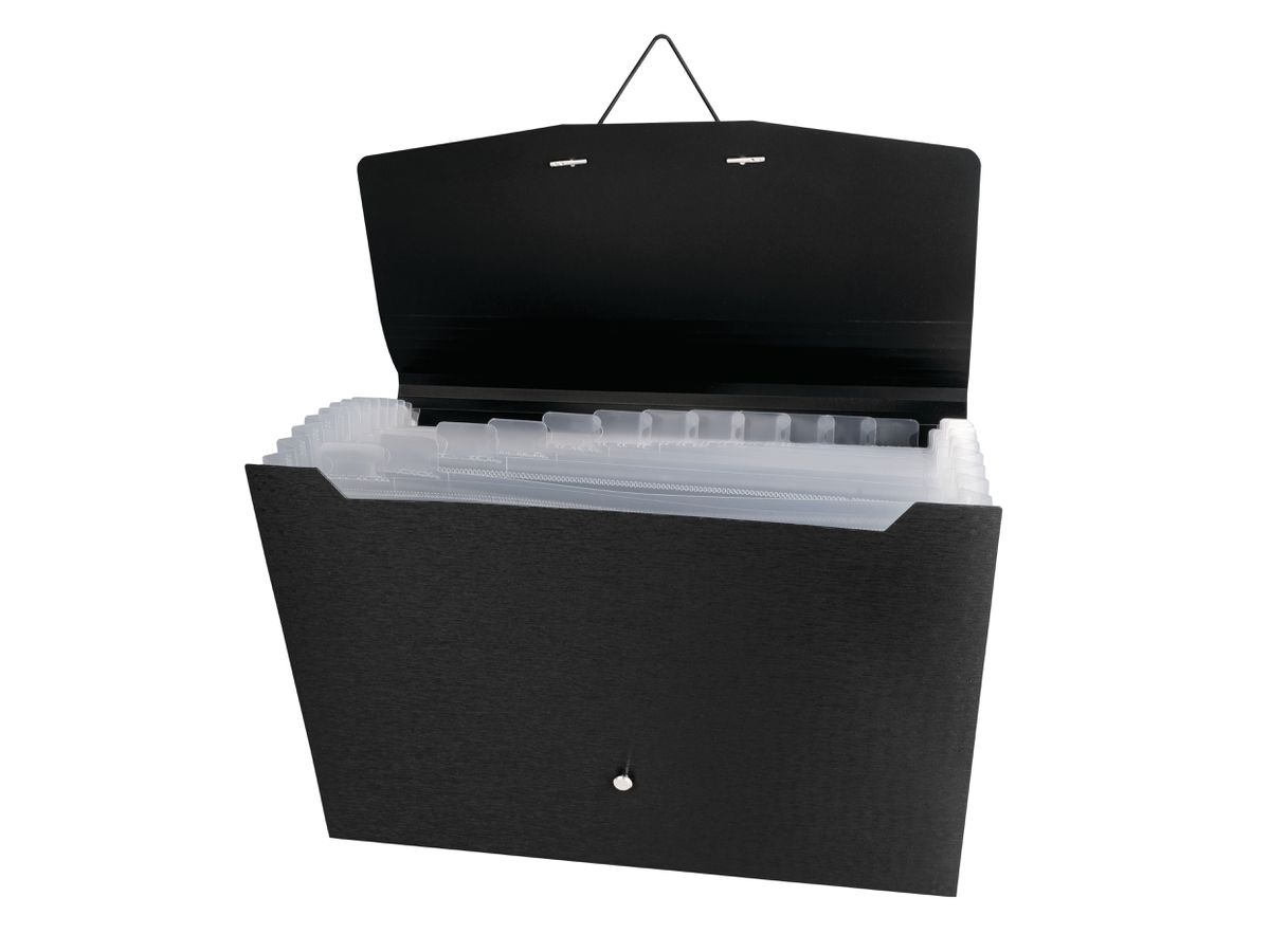 KOLMA Fächermappe LineaVerde A4 11.024.06 schwarz, 12 Tabs,PP,Sand,rec. (7611967113578)