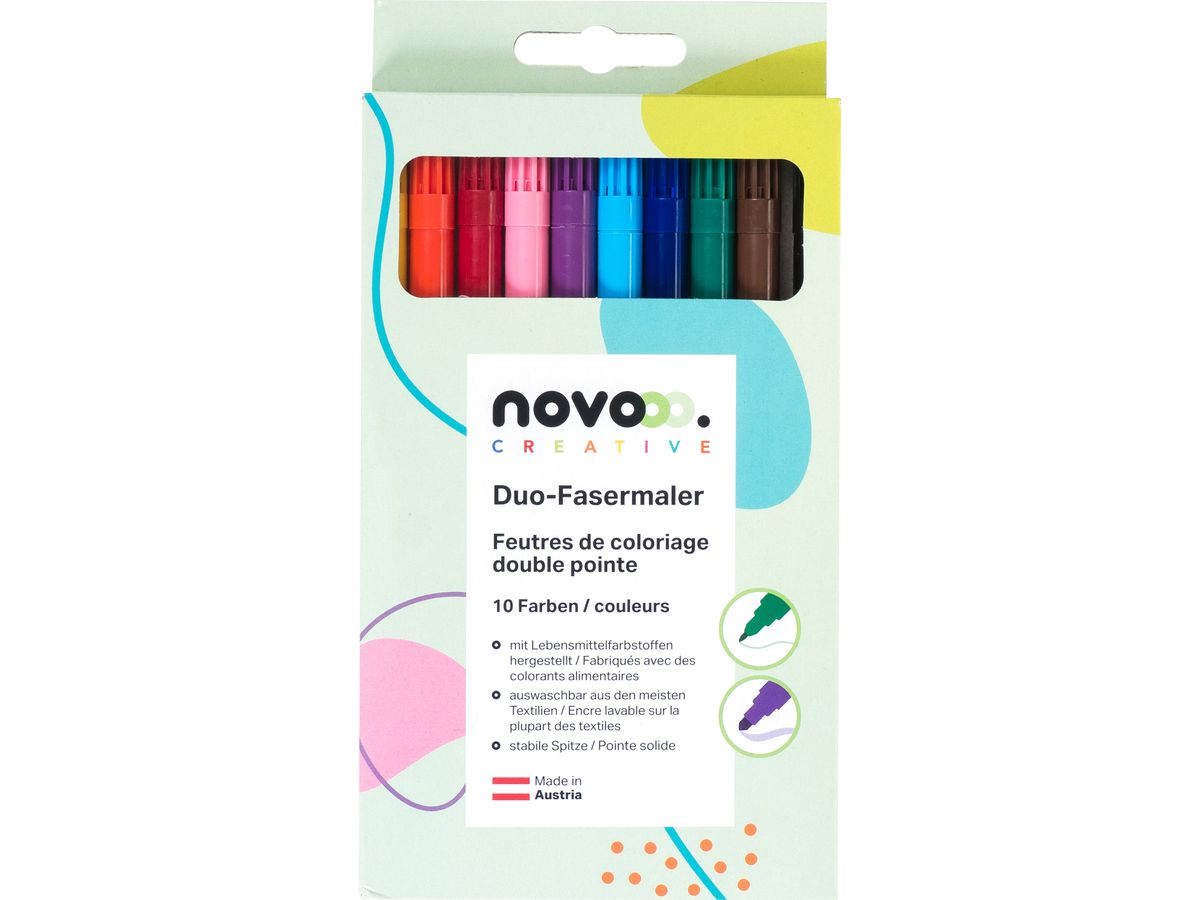 NOVOOO Fibre Pen Duo 32227 10 couleurs (9010729009735)
