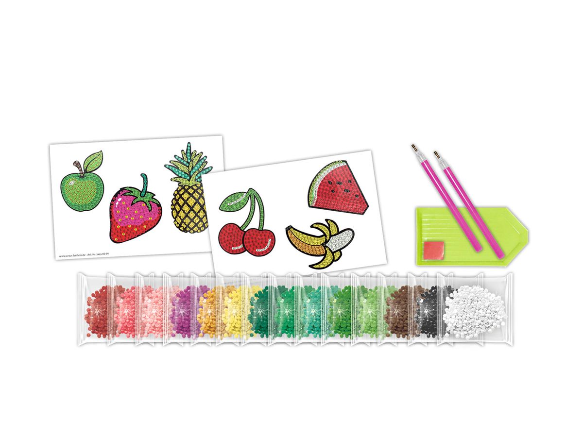URSUS Diamond Sticker Fruit 43500004 10x15cm 2 flls. (4008525238188)