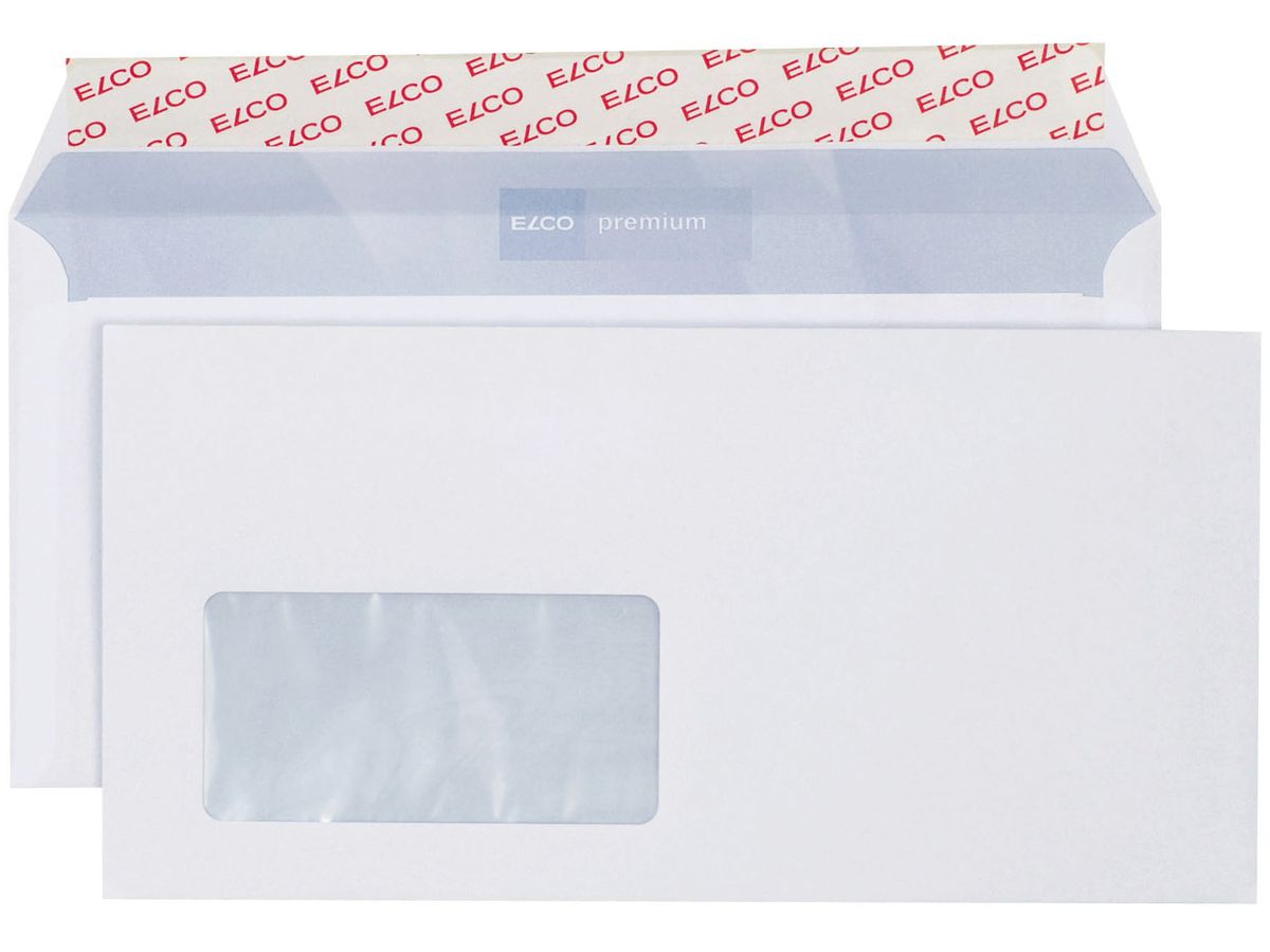 ELCO Couvert Premium m/Fenster C5/6 30779 100g, weiss 500 Stück (7610425847215)