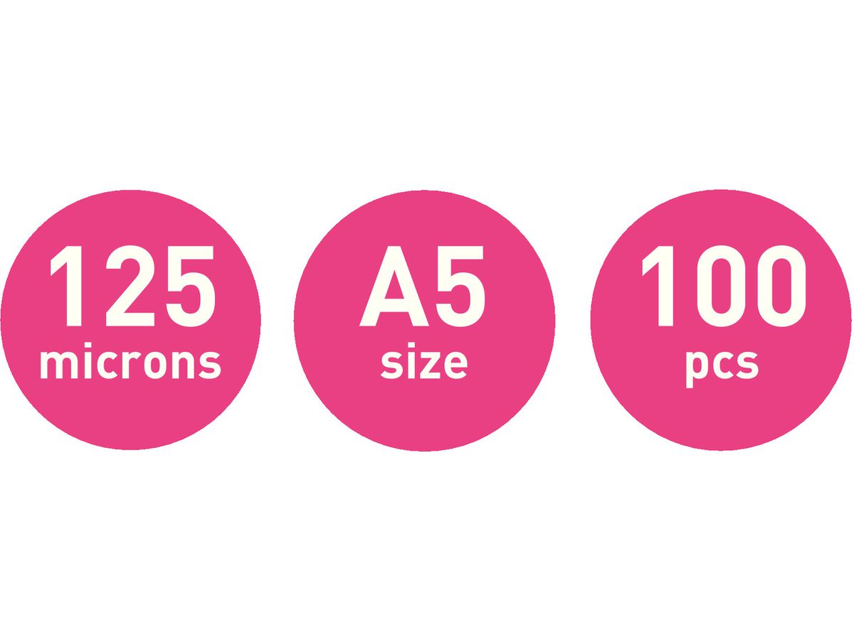 LEITZ Pelicole per laminazione A5 74930000 lucido, 125my 100 pezzi (4002432397778)