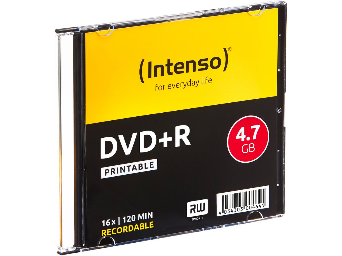 INTENSO DVD+R Slim 4.7GB 4811652 16x Printable 10 Pcs (4034303004652)