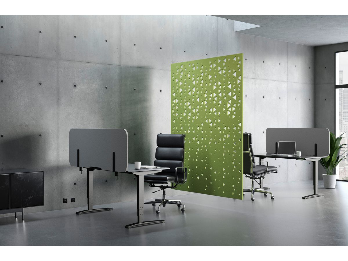 SUONO Cloison XL 120x240x1.2cm 1211.X12.0403 CURTAIN, TRIANGLE, blan 2 pcs. (7640439763393)