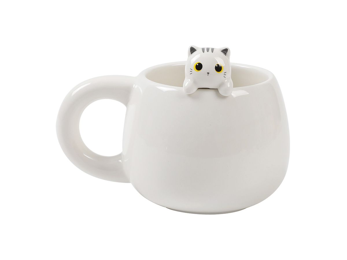 I-TOTAL Tasse 450ml XL2525A White Cat (8059037078737)