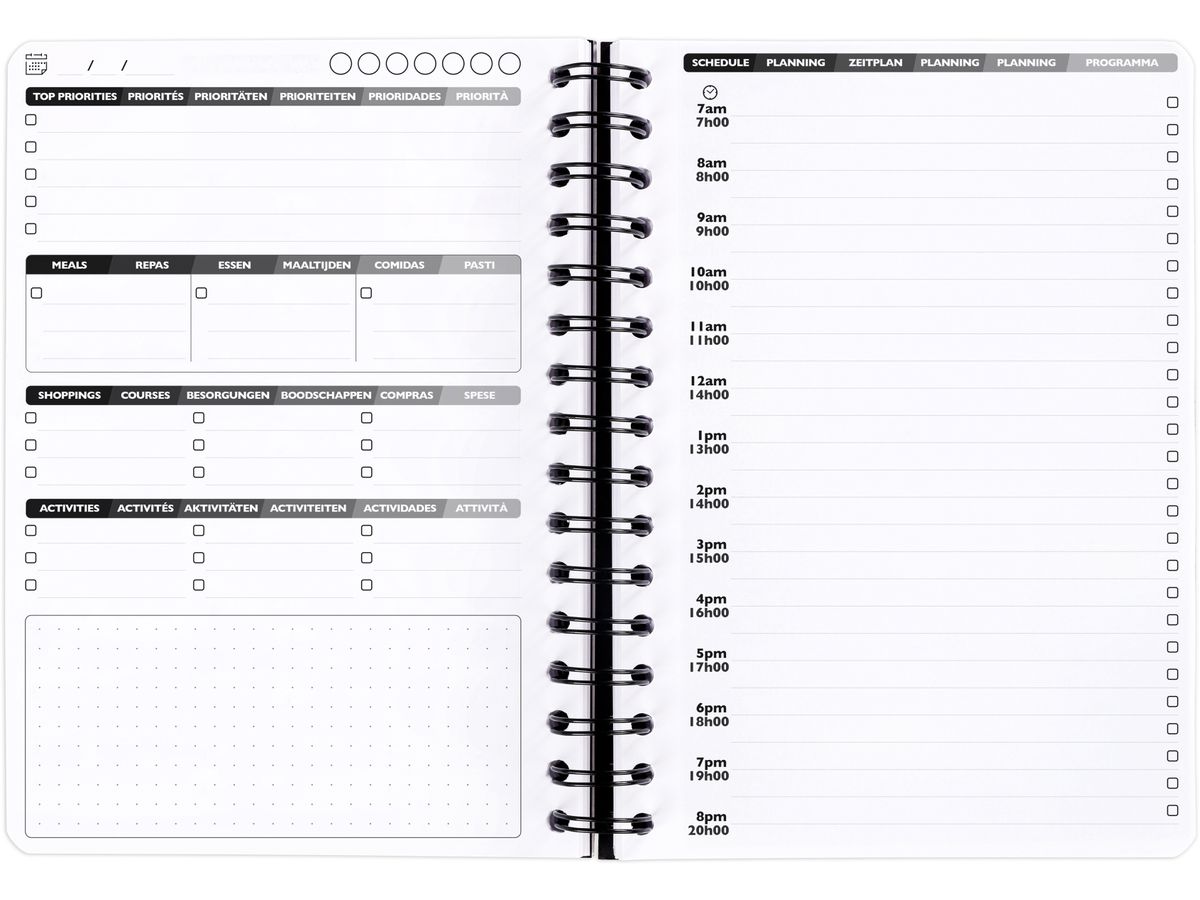 BIELLA Agenda AgeBag senza data 782391C my Daily 125 fogli neri A5 (3329687823915)