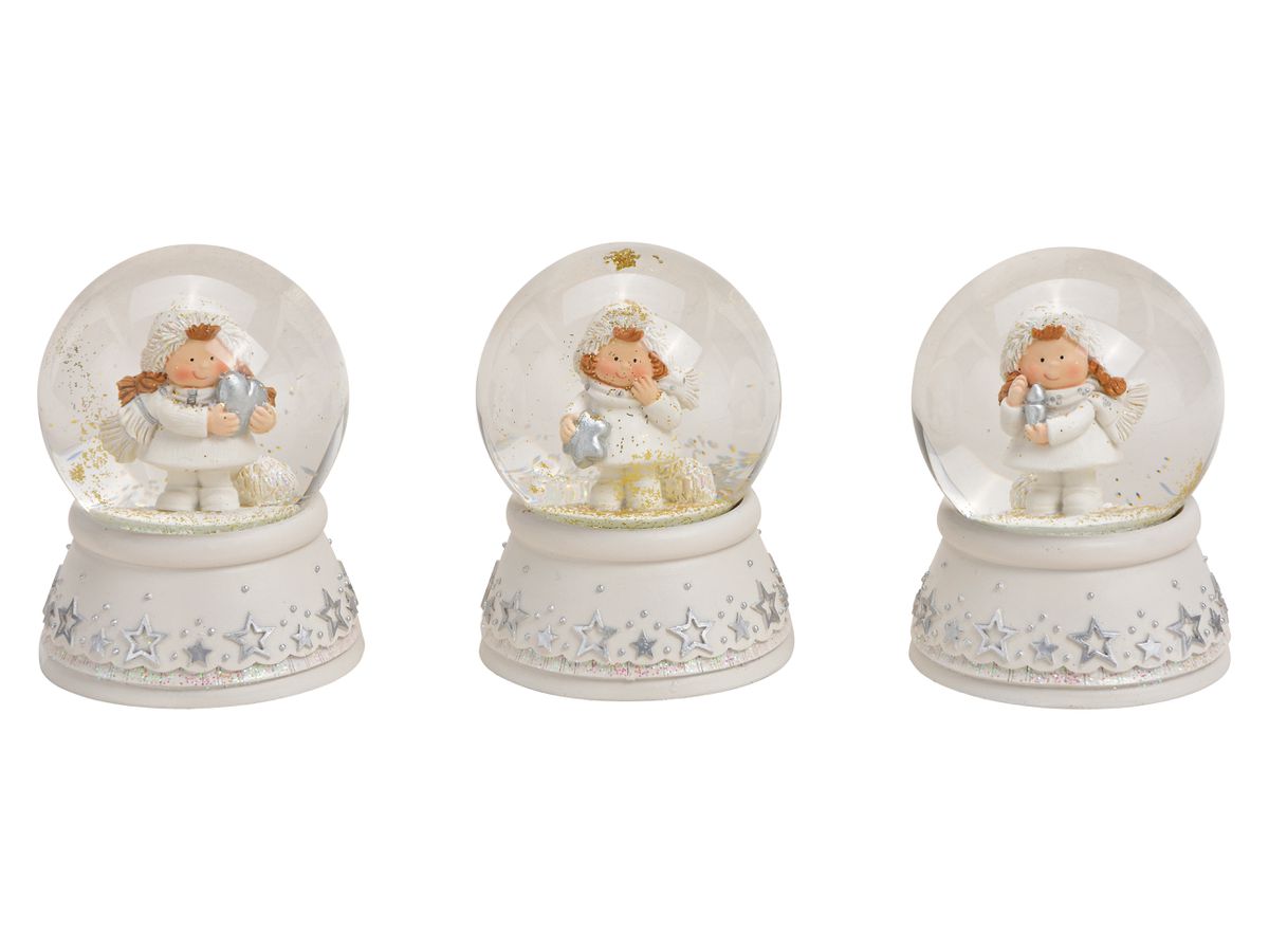 ROOST Boule à neige Enf. d'hiver 10030162 Poly, verre, blanc 7x9x7cm (4007698312411)