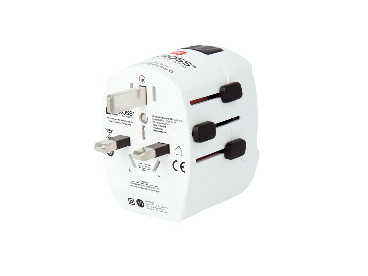 SKROSS World Travel Adapter 1.302460 PRO Light USB 2xA (7640166323624)