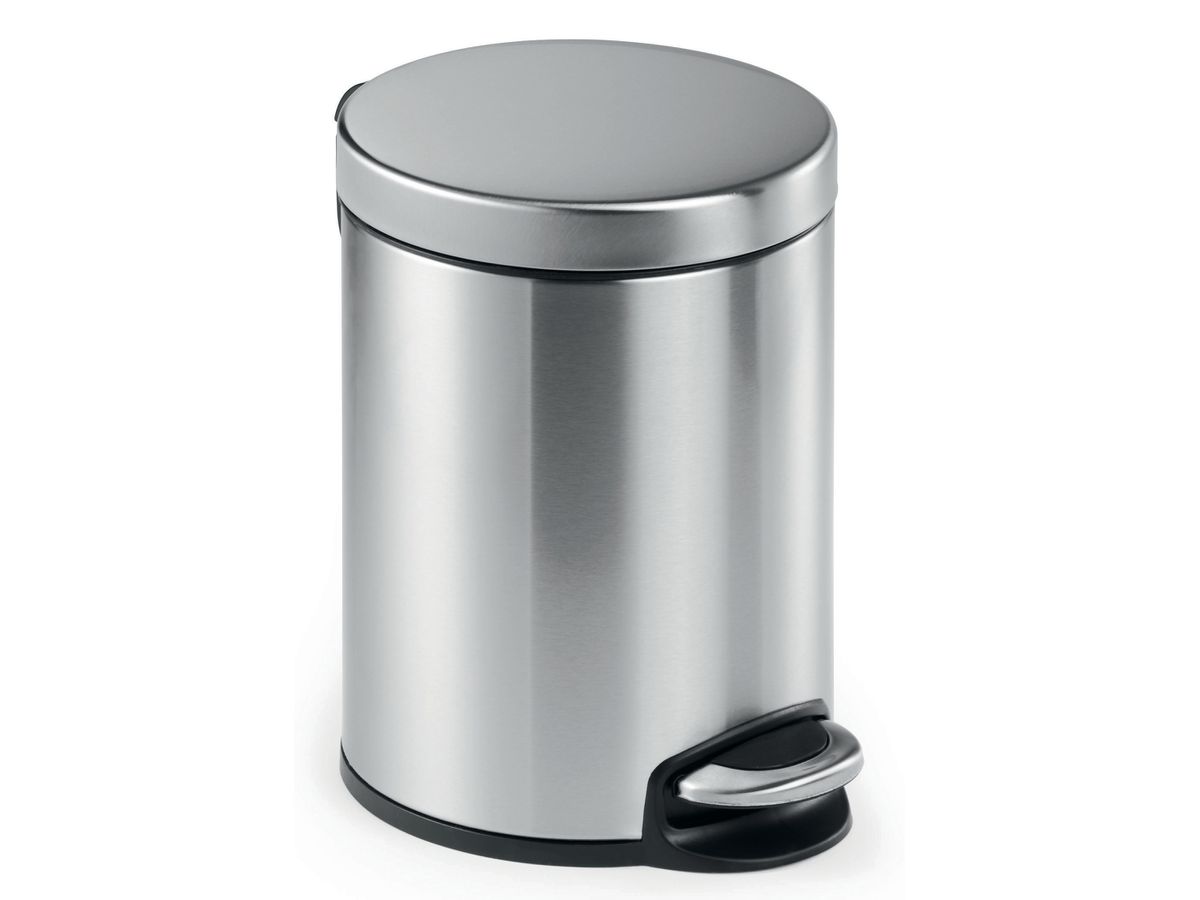 DURABLE Poubelle à pédale 5lt 340023 Acier inoxydable, 20x26cm (4005546301969)