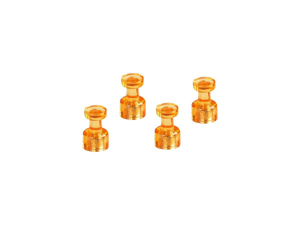 MAGNETOPLAN Support mémo magnét. 18x11mm 1666144 orange 4 pcs. (4013695024875)