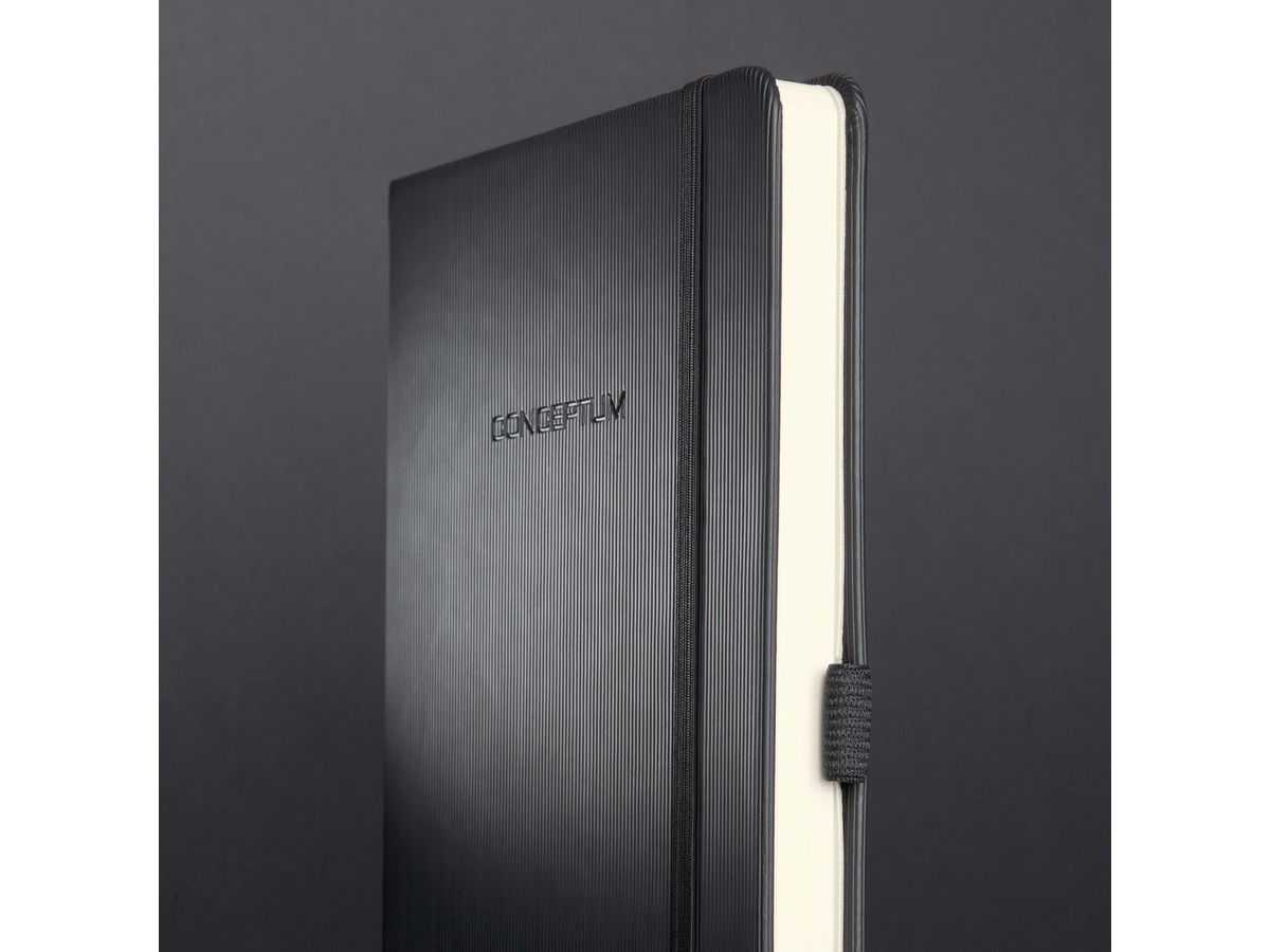 CONCEPTUM Notizbuch A6 CO132 liniert, 80g, 194 Bl. schwarz (4004360899898)