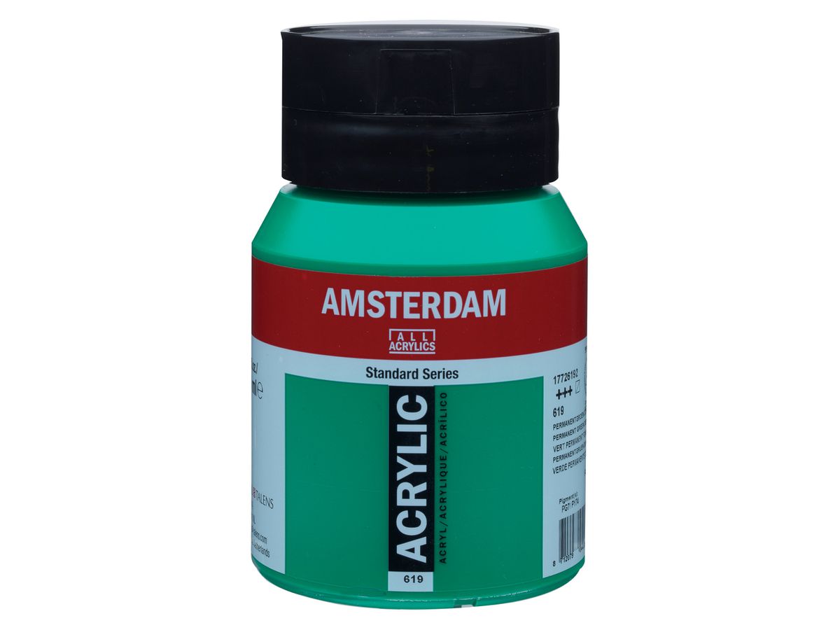 AMSTERDAM Acrylfarbe 500ml 17726192 permanent grün dunkel 619 (8712079044329)