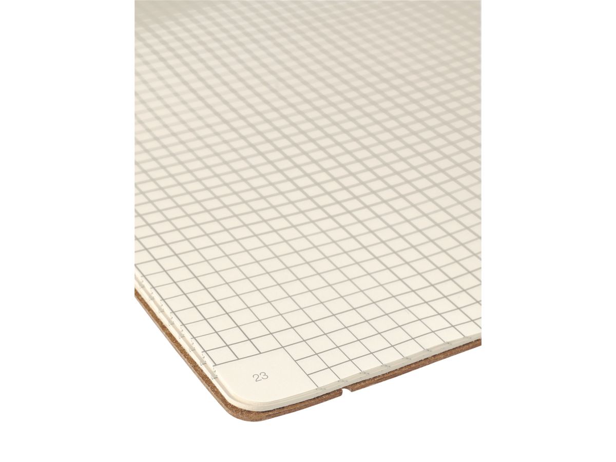 TRANSOTYPE senseBook RED RUBBER A5 75020502 kariert, M, 135 Seiten beige (8716329071332)