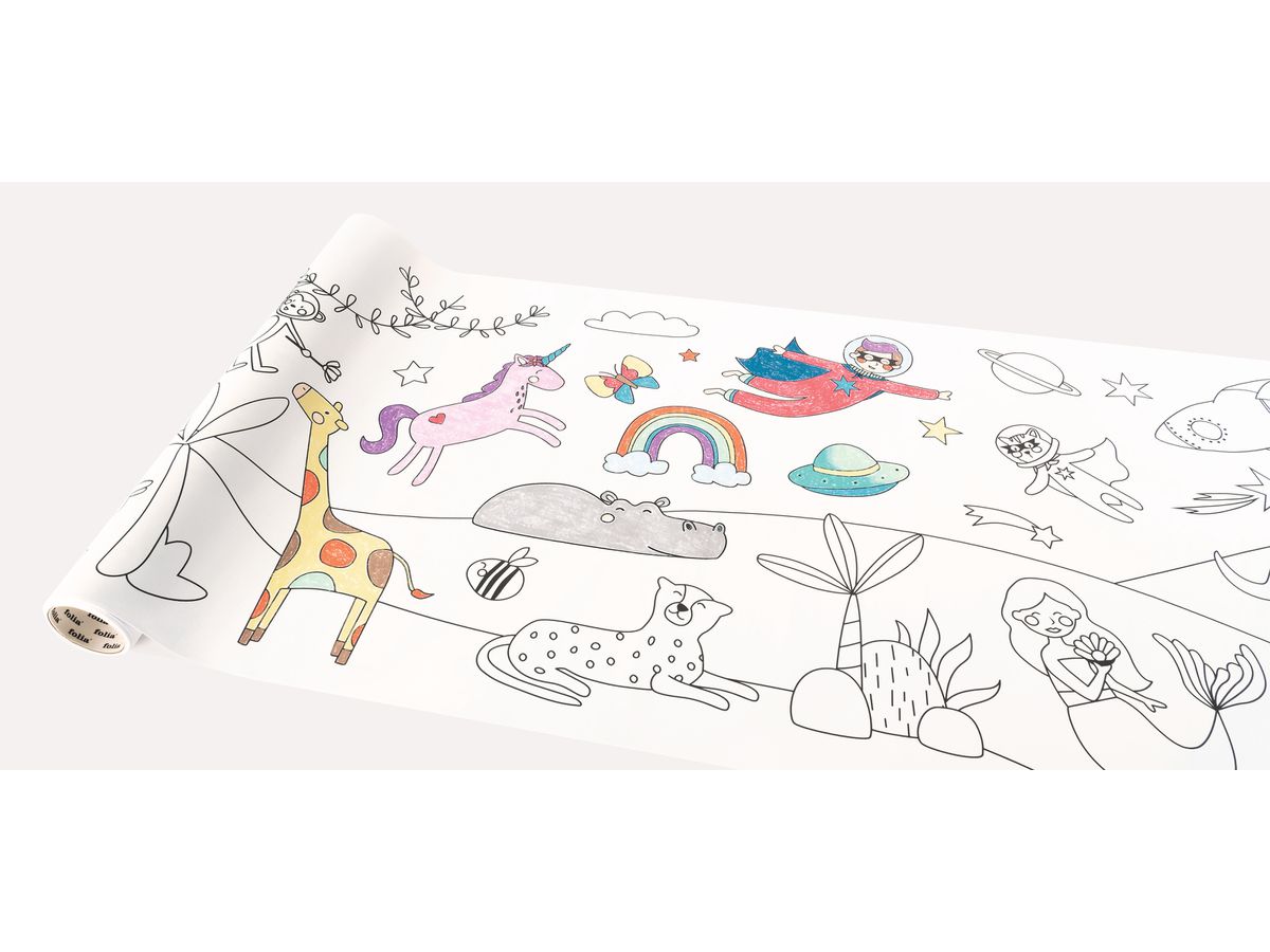 FOLIA rouleau à peindre 30cmx4m 83902 avec Des Motifs, Adventure (4001868126242)