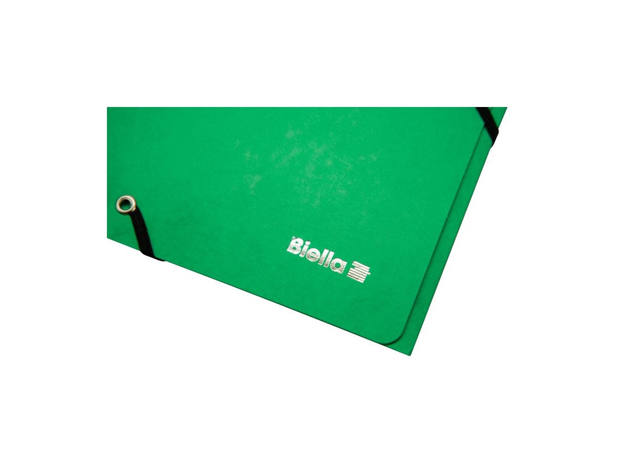 BIELLA Gummibandmappe A4 17840130U grün, 355gm2 200 Bl. (7611365322183)